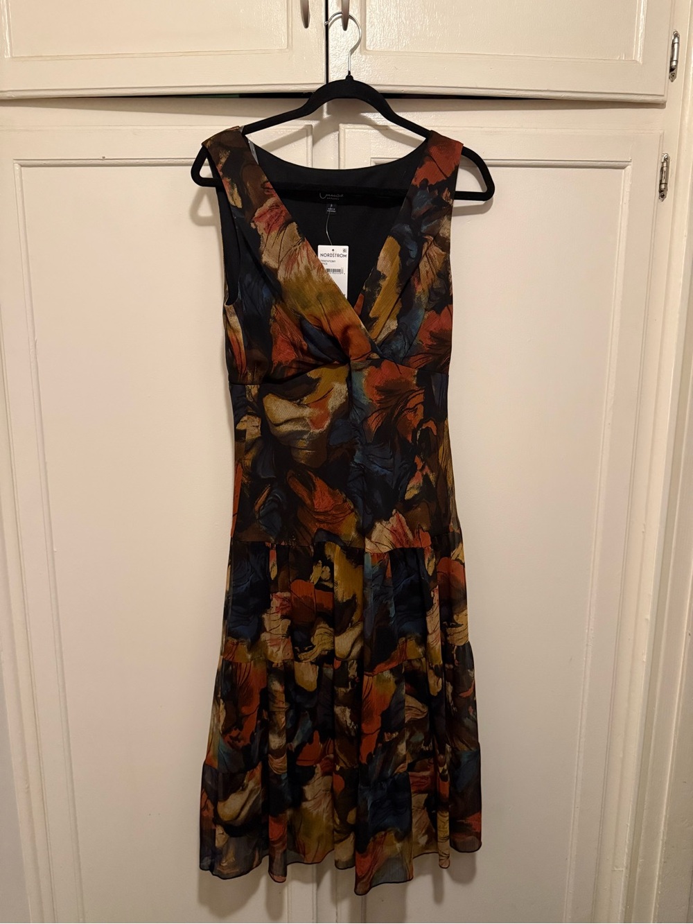 Connected Apparel Women’s Sleeveless Tiered Midi Dress | NWT | Elegant Floral - Picture 3 of 10